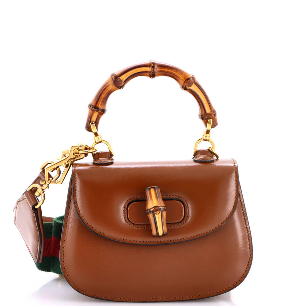Gucci Mini Bamboo 1947 Top Handle Bag Leather